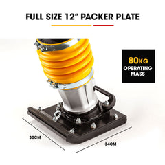 Baumr Ag Baumr-Ag 80Kg Tamper Rammer Compactor Wacker Petrol 7Hp Packer Jack Plate
