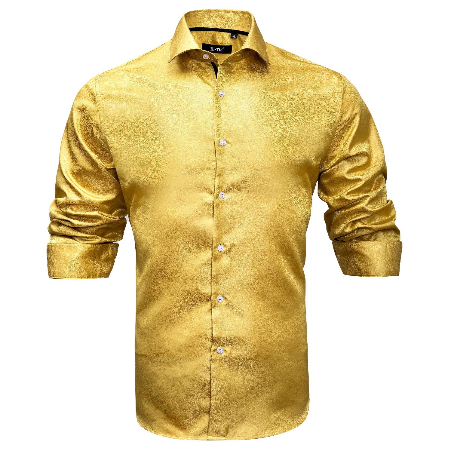 mustard dress shirt yellow men