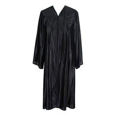 Black Shiny Graduation Gown