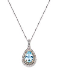 Colgante Gerais aguamarina y diamantes, oro blanco