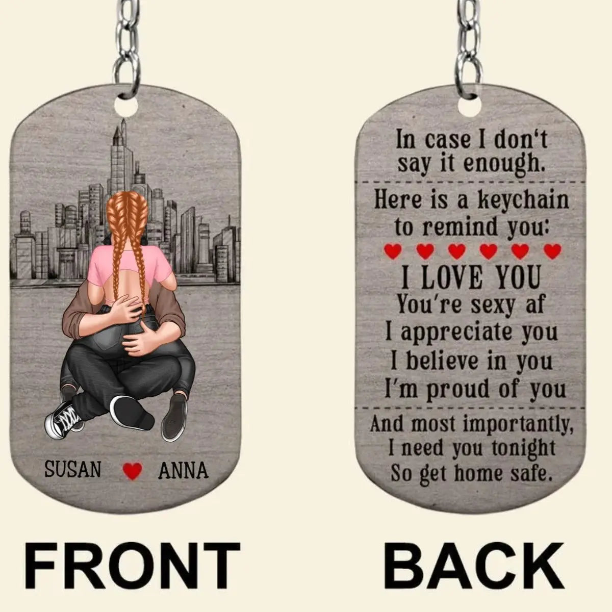 Couple - I Need You Tonight So Get Home Safe - Personalized Acrylic Keychain Keychain The Next Custom Gift