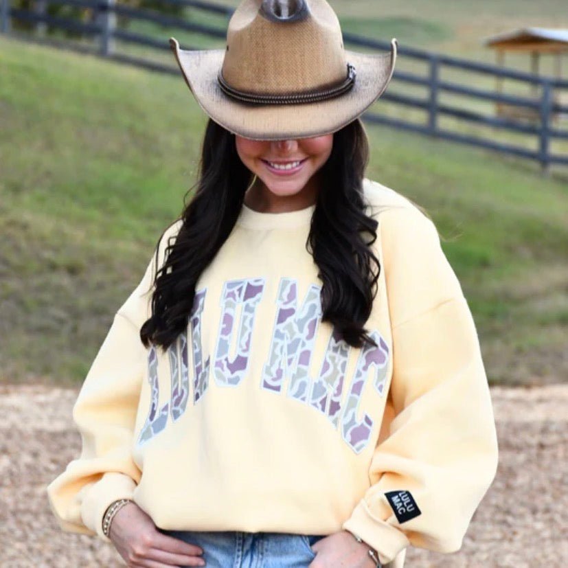 Butter Camo Lulu Mac Sweatshirt - Liv & Mama’s