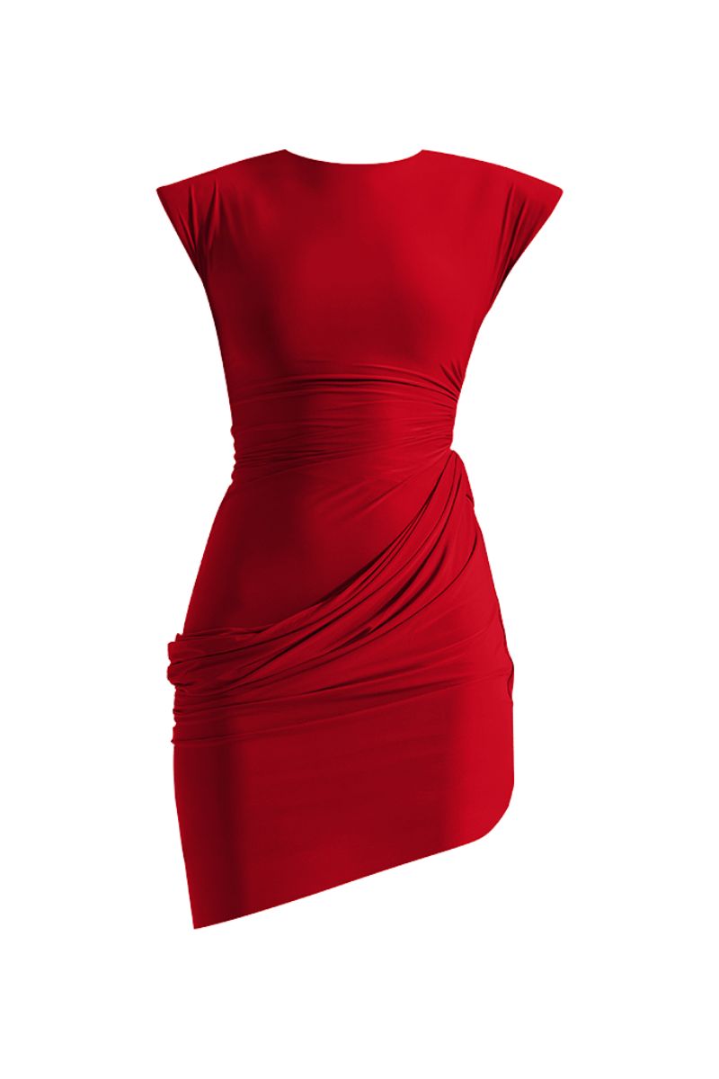 Deme By Gabriella Sandrina red mini dress featuring a fitted silhouette and stylish design, perfect for casual or semi-formal occasions.