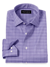 Product Image of Comfort Stretch Non-iron Check Dress Shirt-Purple