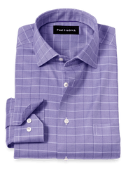 Product Image of Comfort Stretch Non-iron Check Dress Shirt-Purple