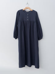 Namu Shop - Ichi Antiquites Linen Dress - Navy