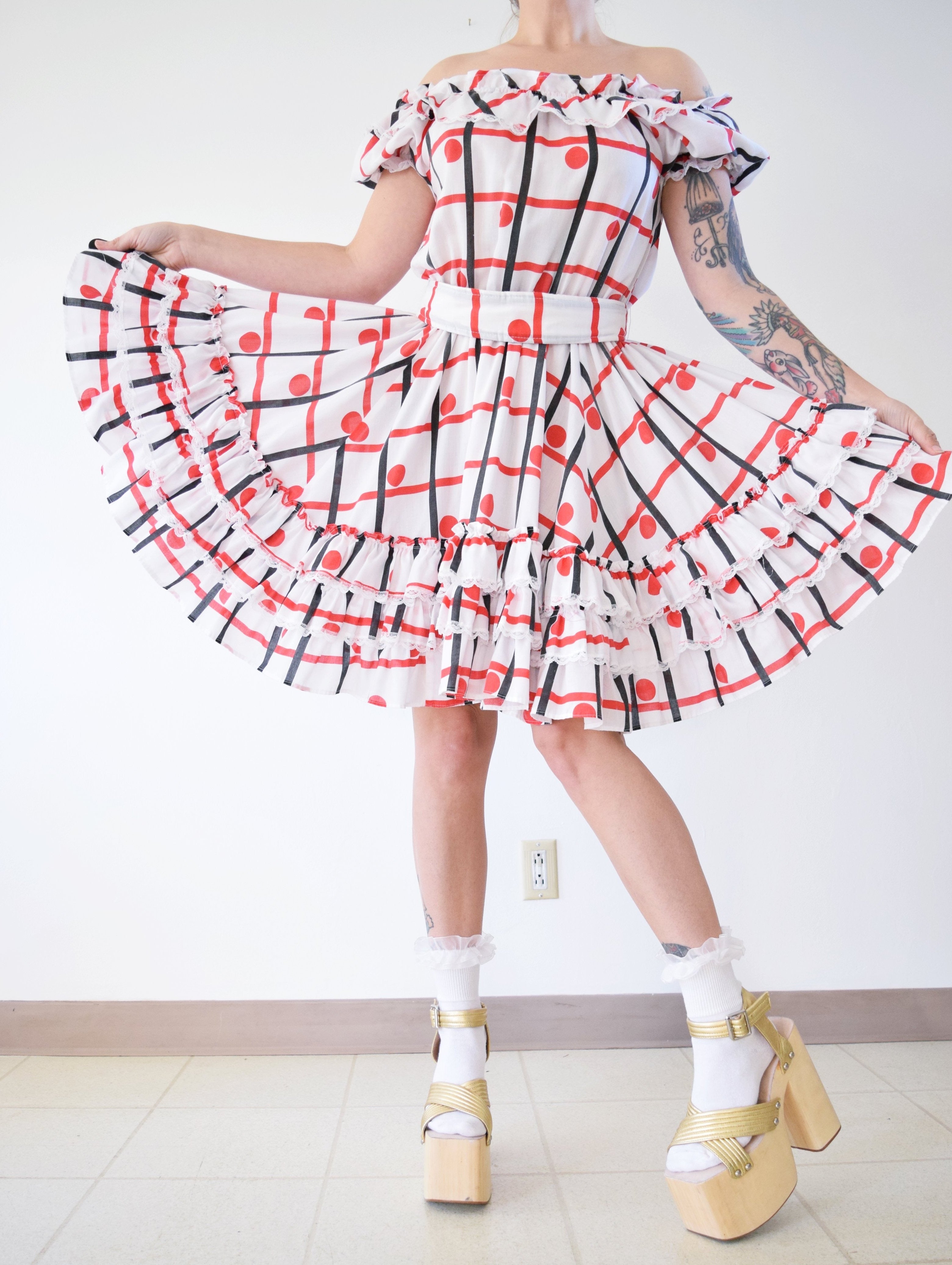 GEOMETRIC SQUARE DANCE MIDI - S/M