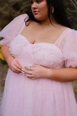 Pearl Mini Dress - Light Pink