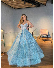 Luxury Evening Gown White and Blue Shiny-Blue,Classic Elegant Gowns,Evening Dresses,Long