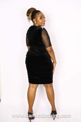 Ladies Office Dress Black-danddclothing-AFRICAN WEAR FOR WOMEN,Black,Dresses
