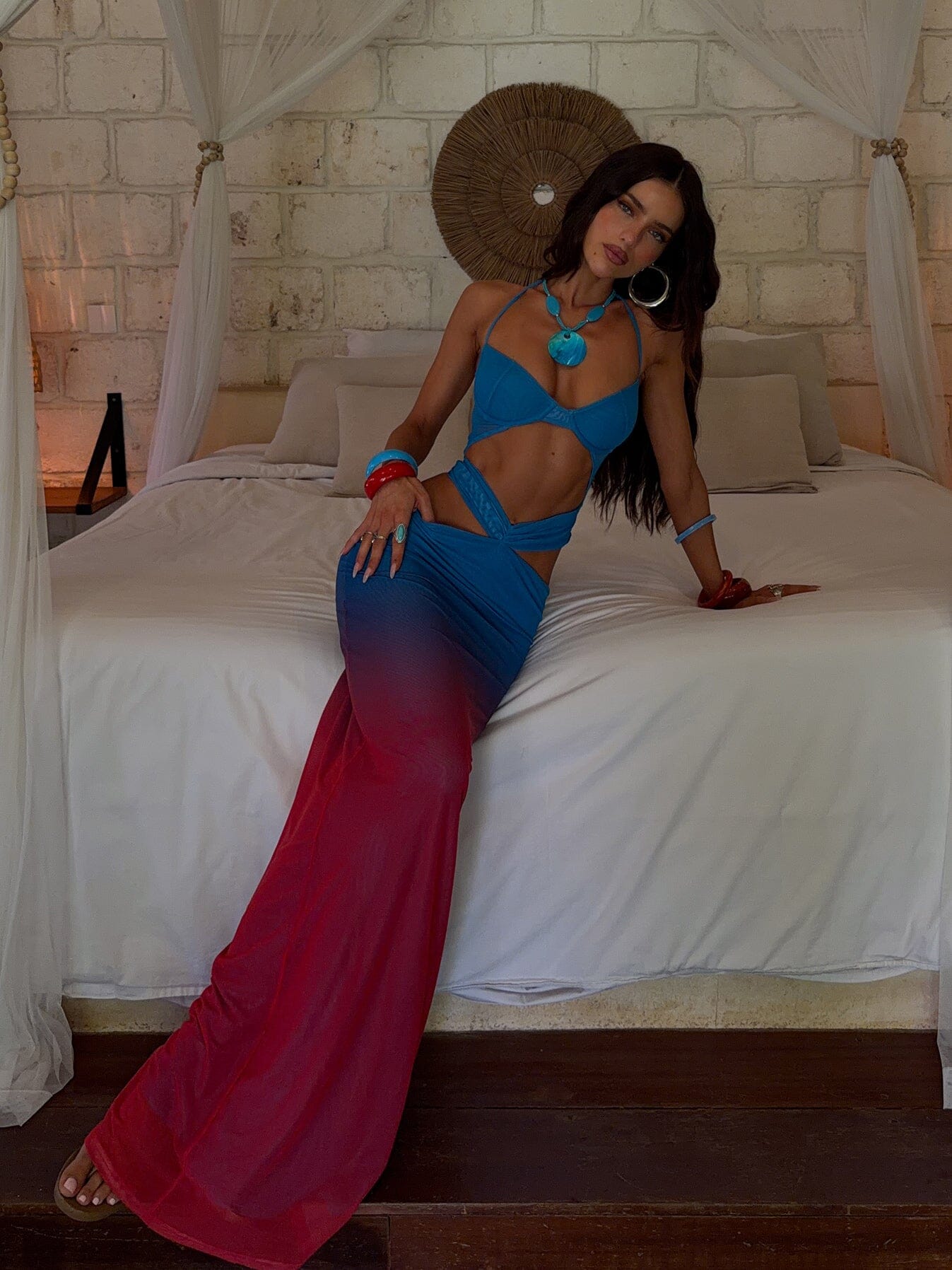 ELLEE MAXI DRESS BLUE OMBRE Maxi Dress
