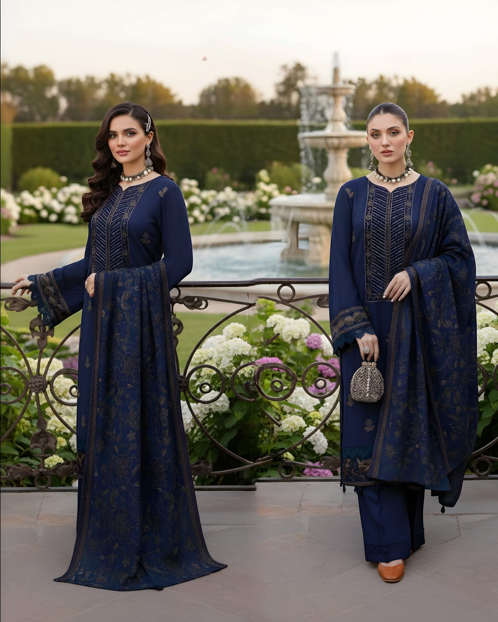 AY- LAWN EMB UNSTICHED 3PC