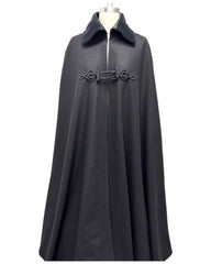 Boat Cloak Naval Black Wool Cape Carpatina