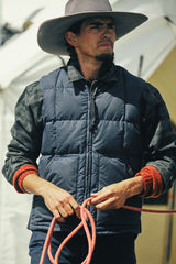 WAXED DOWN VEST