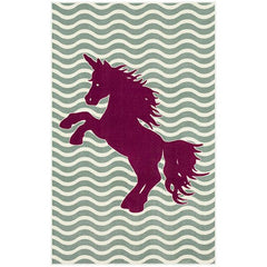 BARON 5' X 8', Area Rug, Horse, Sage Green/Fuchsia - Sweet Furniture (Columbus, Ohio)