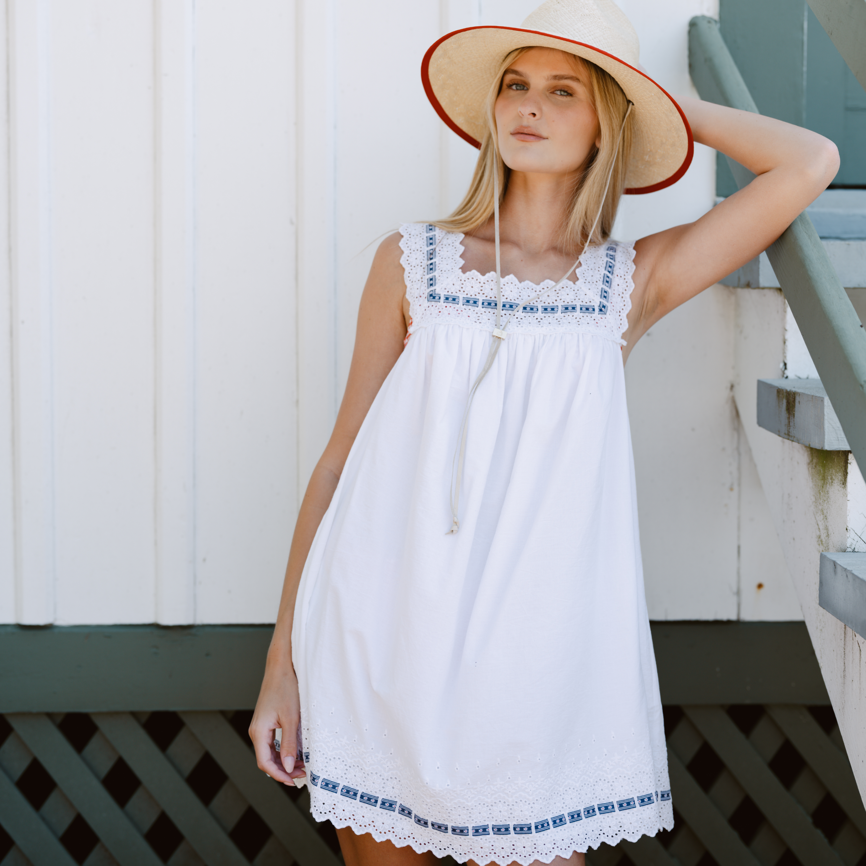 women's harbor mist square neck tank dress