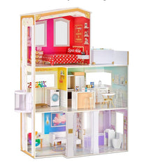 Rainbow High Townhouse- 3-Story Wood Dollhouse Playset