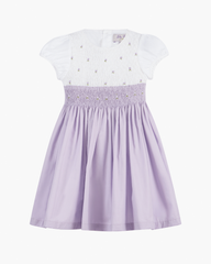 Rose Hand Smocked Dress in Lilac