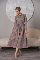 Grey Gloria Shirt Dress, dresses, front