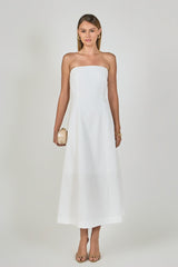 Linen Strapless Dress