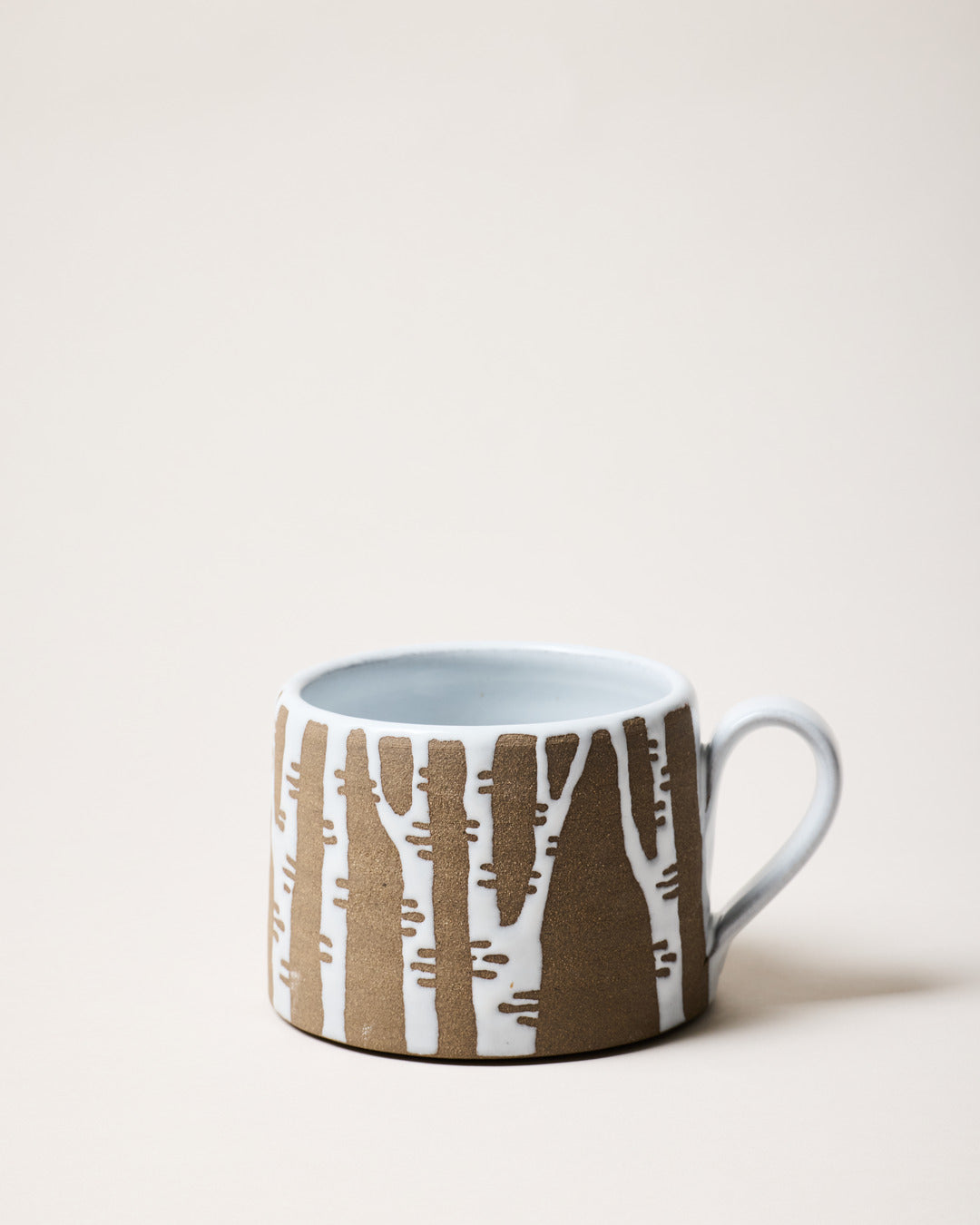 Collector's Edition Birch Forest Mug - handmade Vermont stoneware with painted birch trees