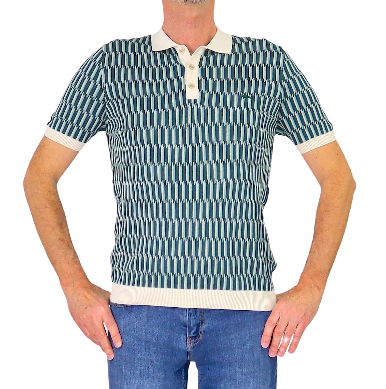 HARMONT&BLAINE polo uomo maglina cotone HRQ865 030080 203 VERDE BEIGE estate 2026
