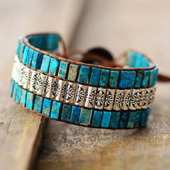 Pulsera Artesanal Turquesa - Piedra Mistica