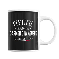 Mug Homme Gardien d'immeuble Meilleur de France | Tasse Noire métier - Planetee