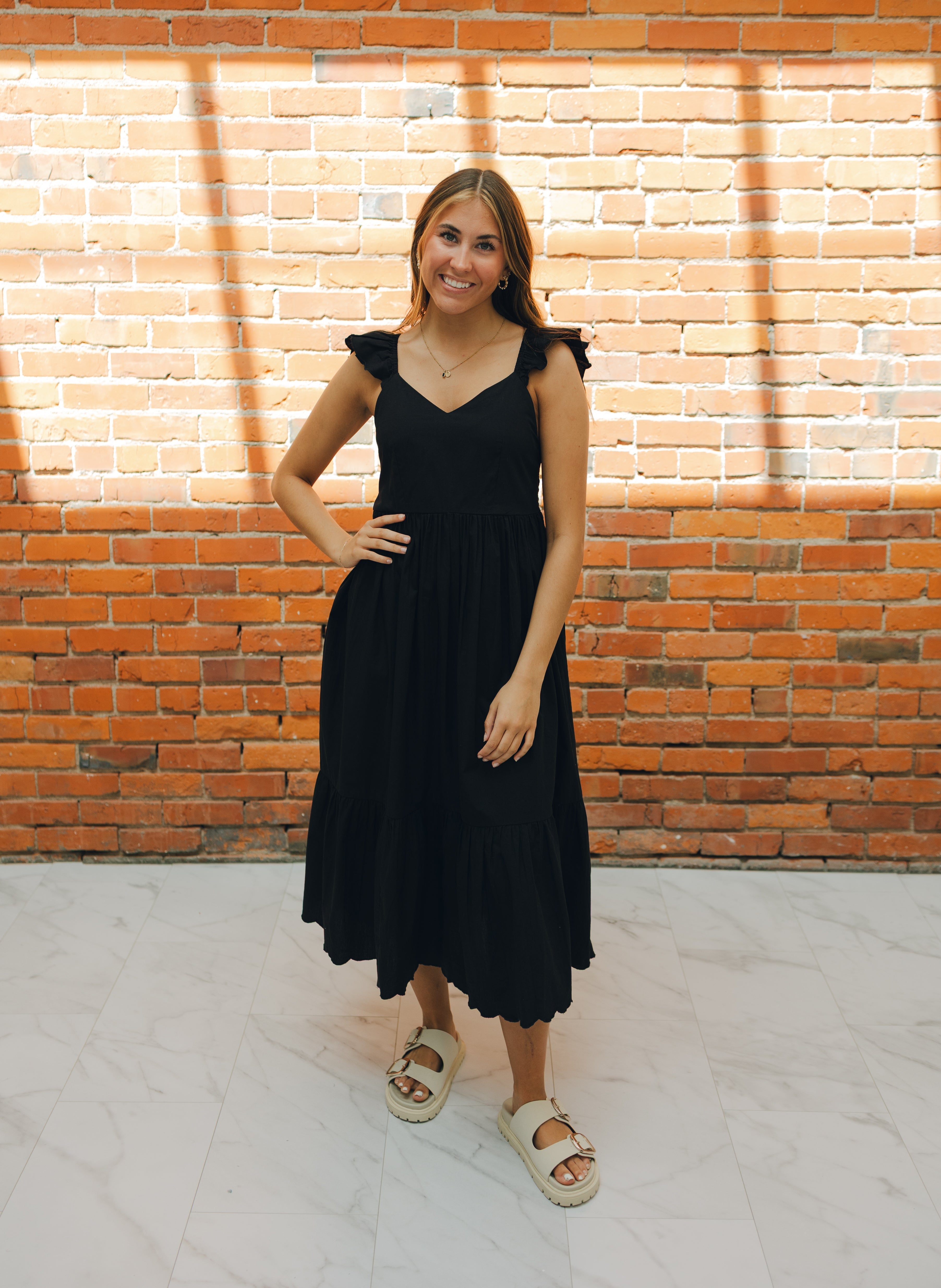 Molly Bracken Midi Dress - Black