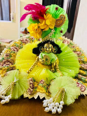 Premium Ladoo Gopal Poshak Set | Handcrafted Krishna Dress with Mala