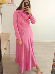 ZARA. Pink dress with jewel buttons T.xs