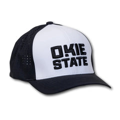 The Okie Brand Okie State Black & White Performance Snapback Hat