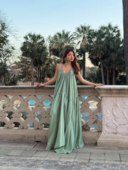 Sunset Sage Green Maxi Dress
