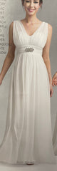 Lily's Empire Waist White Formal Dress FIE6051