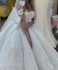 Barbie Wedding Ball Gown-Ball Gown,Classic Elegant Gowns,Royal Wedding Dresses,White