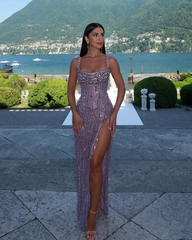Albina Dyla Strap Corset Long Dress