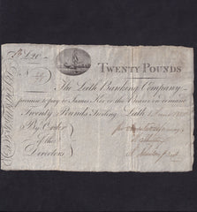 Scotland, Leith Banking Company, £20, 1st June 1825, 20/78, PMS LB8b, notations, Good Fine