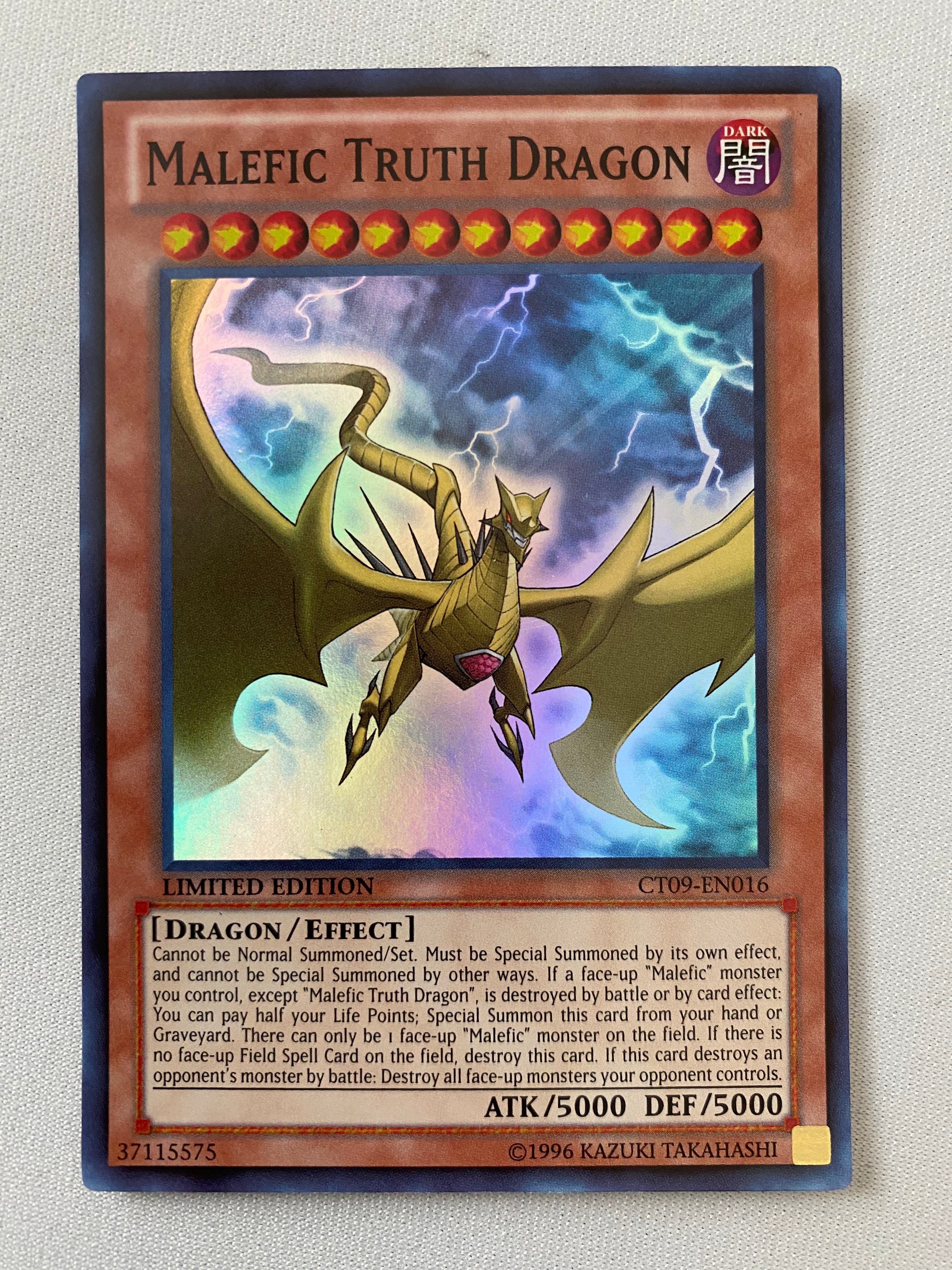 Yugioh Malefic Truth Dragon CT09-EN016 Super Rare Limited Edition NM