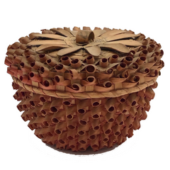 Striking Wabanaki MicMac Lidded Splint and Sweetgrass Porcupine Curl Basket-reserved for JE