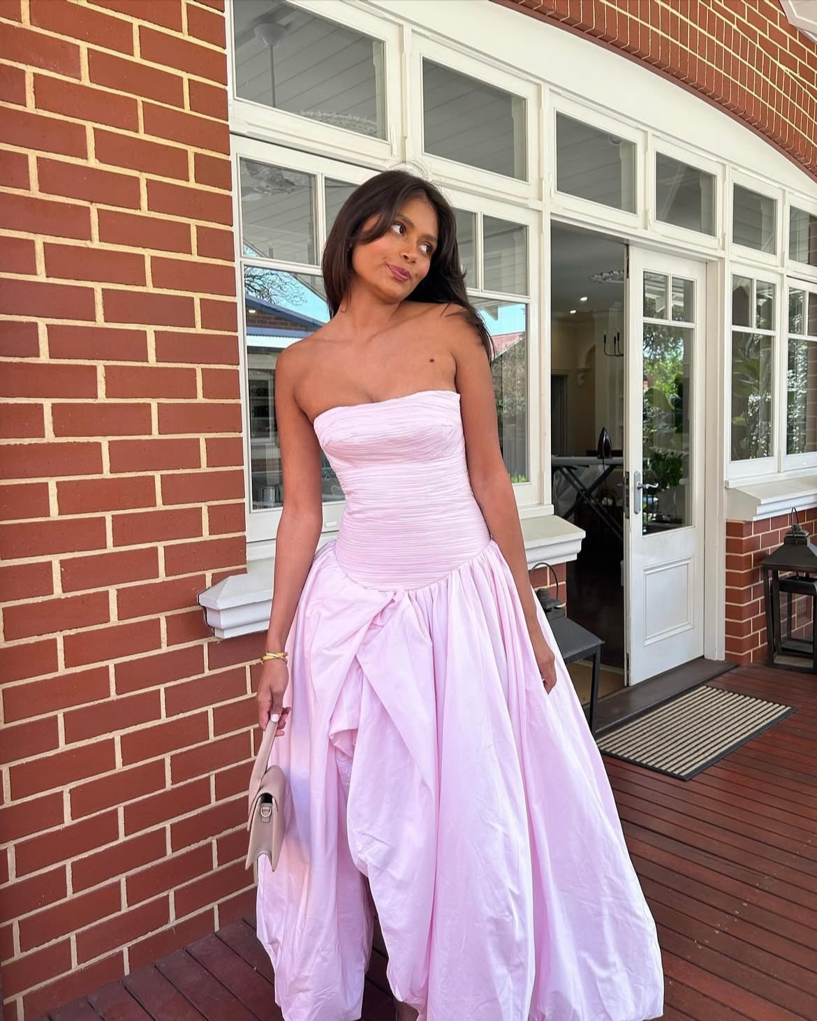 Aje Violette Bubble Hem Maxi - Pink