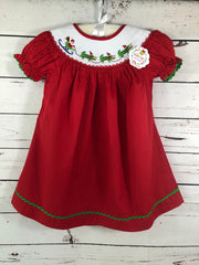 Cajun Christmas smocked dress
