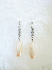 Elegant Rhinestone and Pearl Earrings