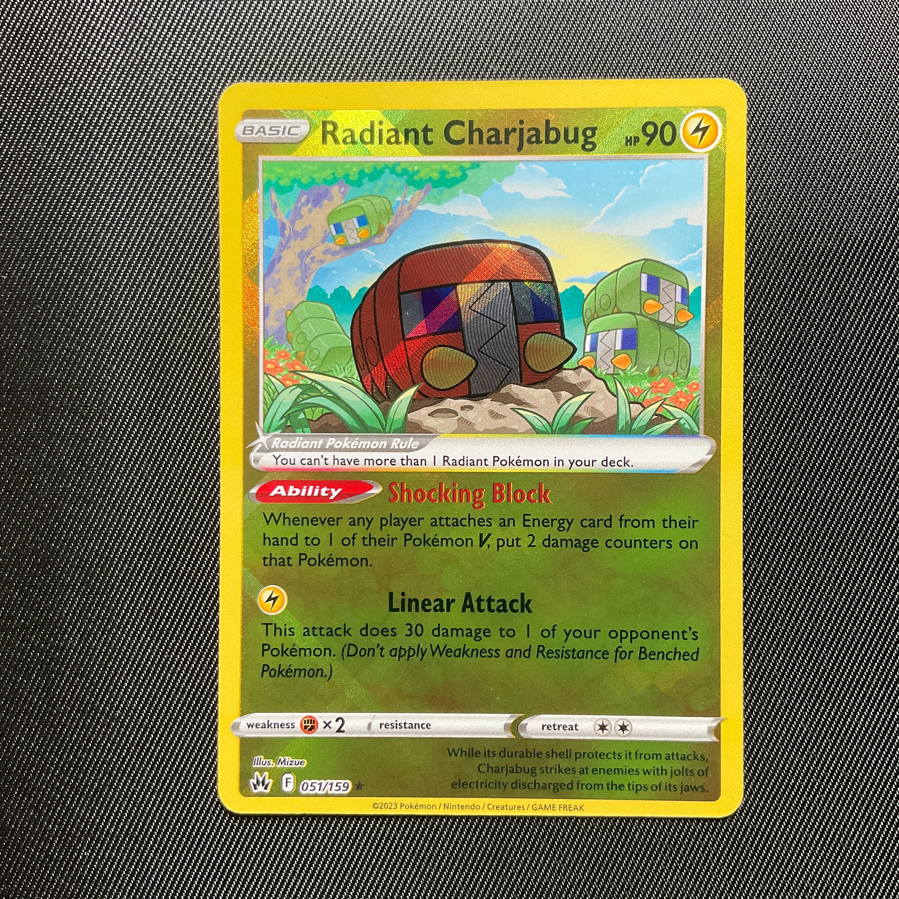 Radiant Charjabug 051/159 Pokemon TCG Crown Zenith