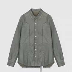 DRKSHDW Rick Owens Moss Green Snap-Button Overshirt