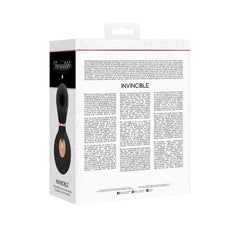 SHOTS Invincible Air Pulse Vibrator Black Rechargeable black silicone adult toy with modern design for stylish and practical use Singapore