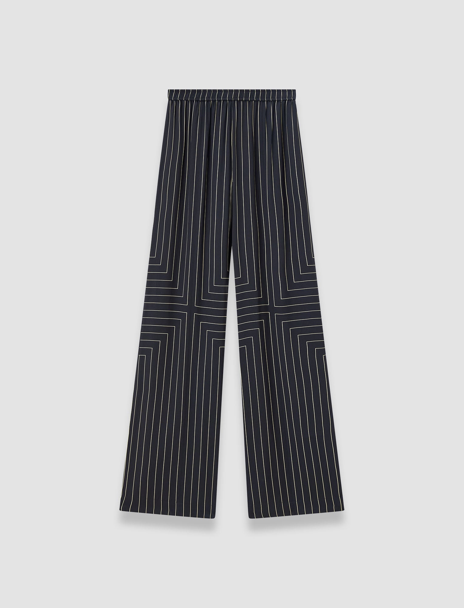 Black Hulin Geometric Print Silk Trousers - Joseph