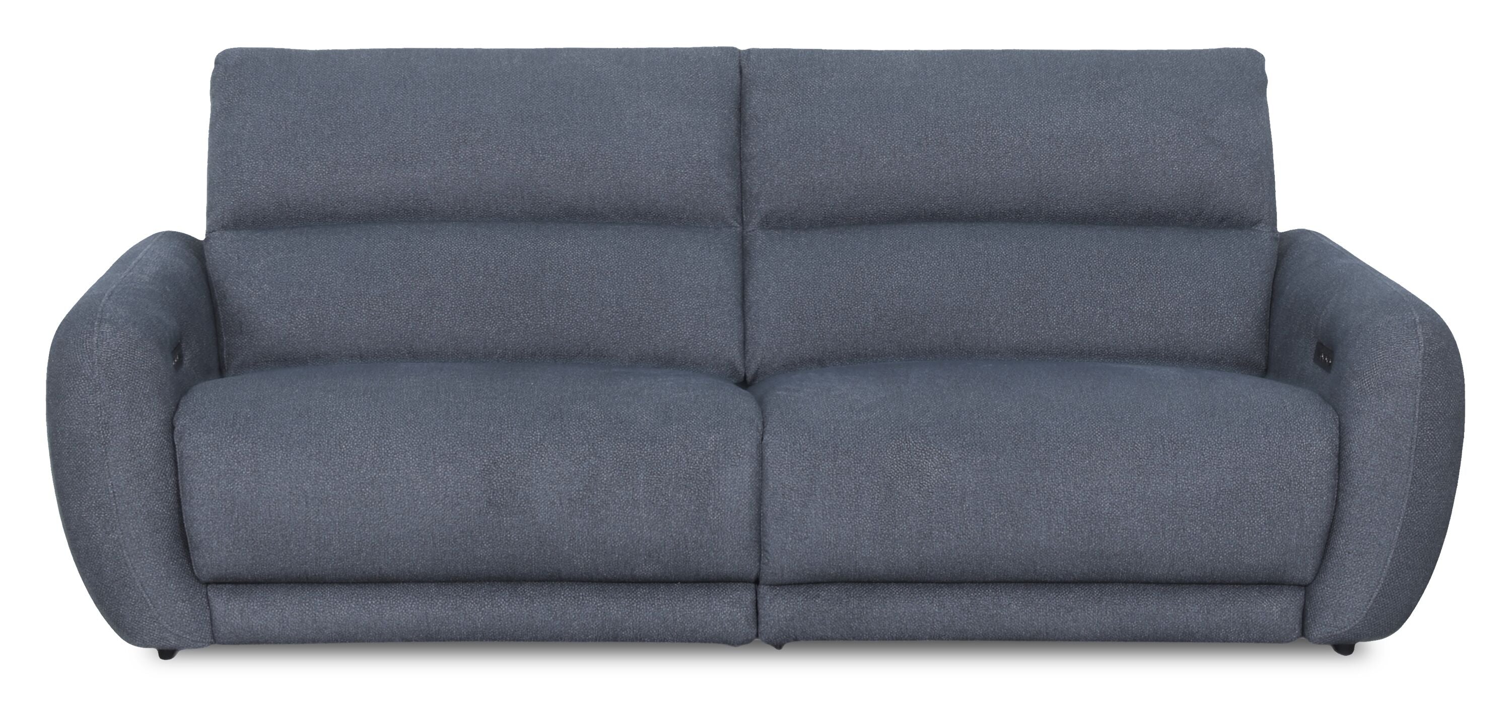 Cindy Crawford Home Kailyn 92" Fabric Power Reclining Sofa with Power Headrests - Indigo | Sofa à inclinaison électrique Kaia de Cindy Crawford Home de 92 po en tissu avec appuie-têtes électriques- indigo