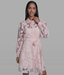 FLORAL JACQUARD SHIRT DRESS