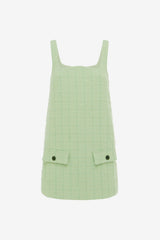 Kira Tweed Mini Dress - Caledon Green Dress Mini