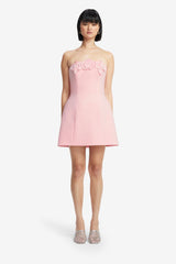 LEO LIN ROSELLE APPLIQUE BUSTIER MINI DRESS